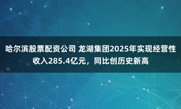 哈尔滨股票配资公司 龙湖集团2025年实现经营性收入285.4亿元，同比创历史新高